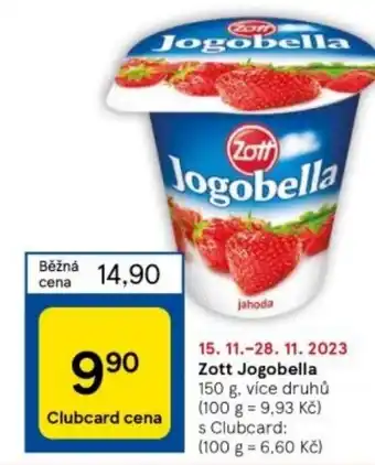 Tesco Zott Jogobella nabídka