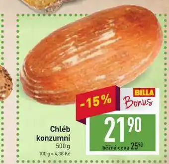 Billa Chléb konzumní 500 g nabídka