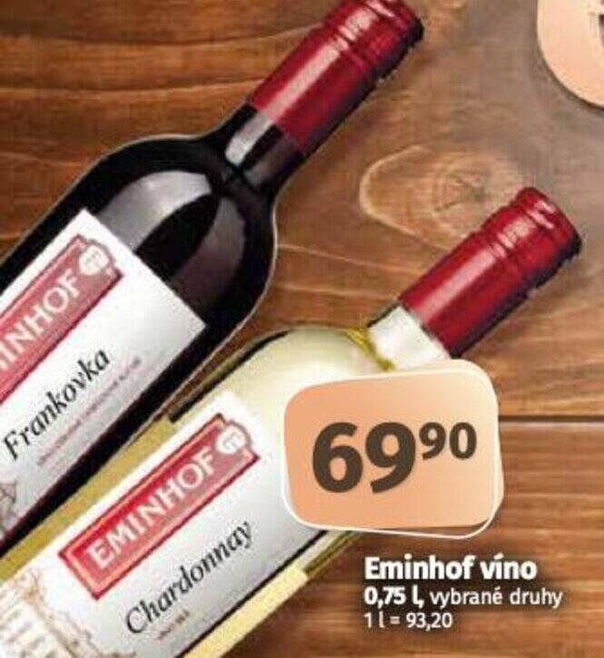 Coop Eminhof víno 0,75 L nabídka