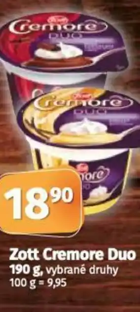 Coop Zott Cremore Duo nabídka