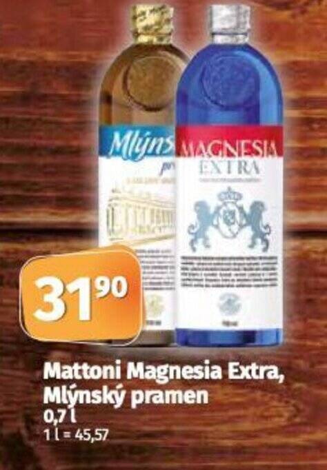 Coop Mattoni Magnesia Extra, Mlýnský pramen 0.7 L nabídka