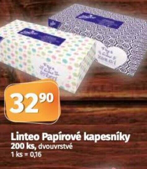 Coop Linteo Papírové kapesníky nabídka