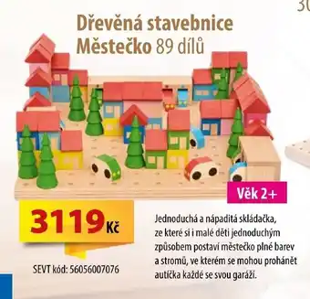 Dřevěná stavebnice Městečko 89 dílů