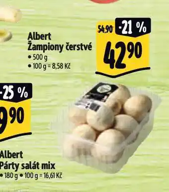 Albert Žampiony čerstvé nabídka