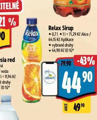 Albert Relax sirup nabídka