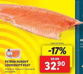 Lidl Pstruh duhový lososovitý filet, cena za 100 g nabídka