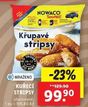 Lidl Kuřecí stripsy, 500 g nabídka