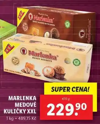 Lidl Marlenka medové kuličky xxl, 470 g nabídka