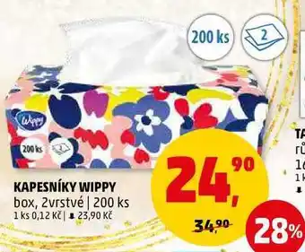 Penny Market Kapesníky wippy box, 2vrstvé, 200 ks nabídka