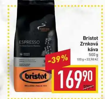 Billa Bristot zrnková káva 500 g nabídka