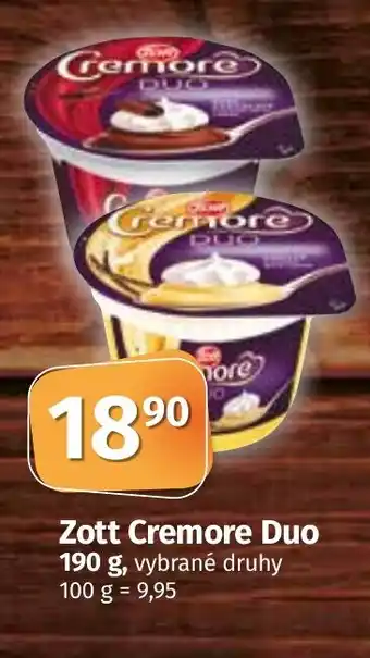COOP TIP Zott Cremore Duo 190 g nabídka