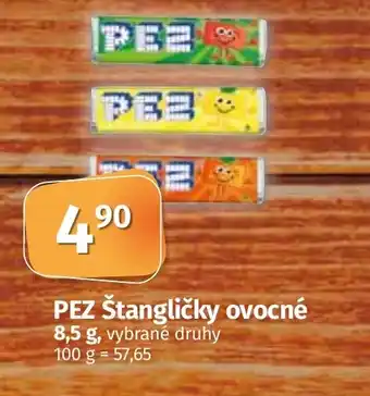 PEZ Štangličky ovocné
