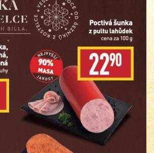 Billa Poctivá šunka nabídka