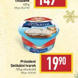 Billa Président delikátní tvaroh nabídka