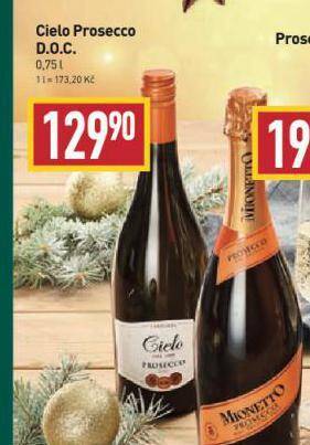 Billa Cielo prosecco nabídka