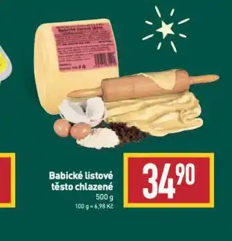 Billa Babické listové těsto nabídka