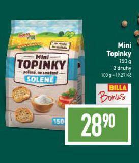 Billa Mini topinky nabídka