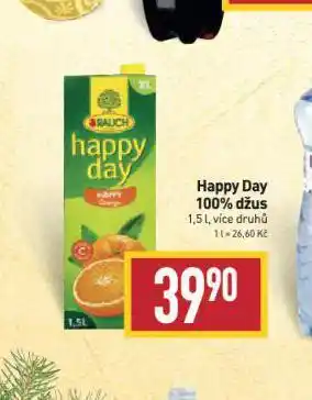 Billa Happy day 100% džus nabídka