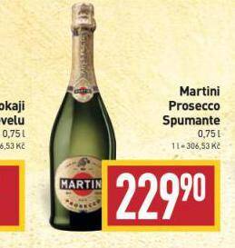 Billa Martini prosecco spumante nabídka