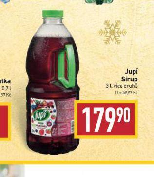 Billa Jupí sirup nabídka