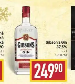 Billa Gibson's gin nabídka