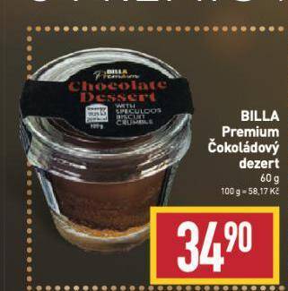 Billa Čokoládový dezert nabídka