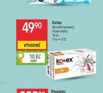 Globus Kotex tampony nabídka