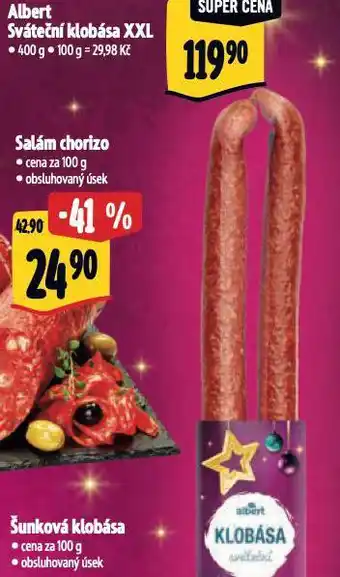 Albert Sváteční klobása nabídka