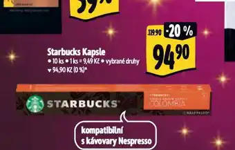 Albert Kávové kapsle starbucks nabídka