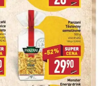 Billa Panzani těstoviny semolinové nabídka