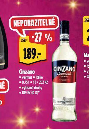 Albert Cinzano nabídka