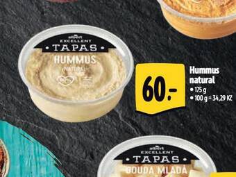 Albert Hummus natural nabídka