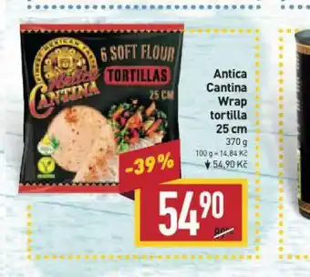 Billa Antica cantina wrap tortilla 25 cm nabídka