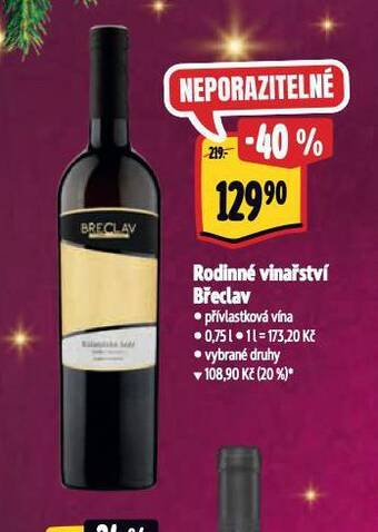 Albert Rodinné vinařství břeclav nabídka
