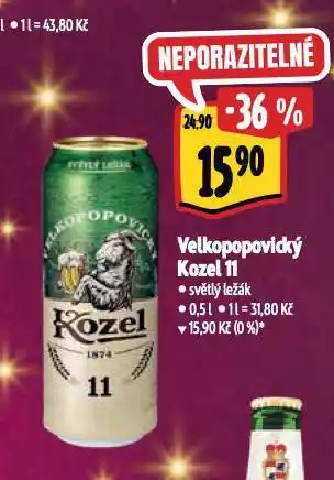 Albert Pivo velkopopovický kozel nabídka