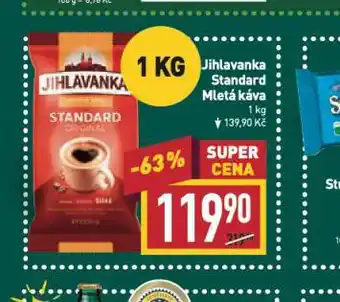 Billa Jihlavanka standard mletá káva nabídka