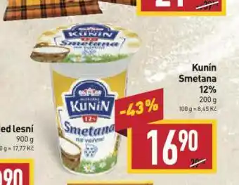 Billa Kunín smetana 12% nabídka