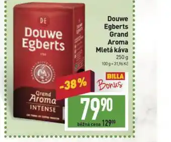Billa Douwe egberts grand aroma mletá káva nabídka