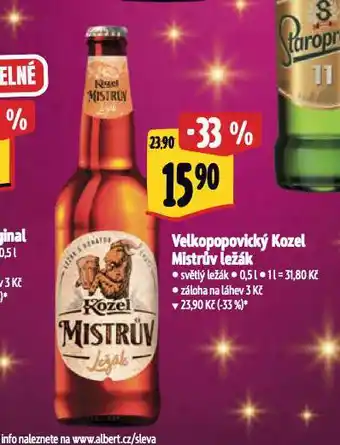 Albert Pivo velkopopovický kozel nabídka