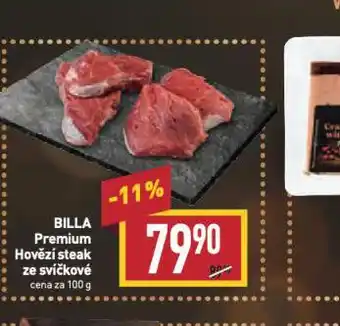 Billa Billa premium hovězí steak ze svíčkové nabídka