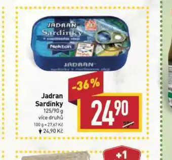 Billa Jadran sardinky nabídka