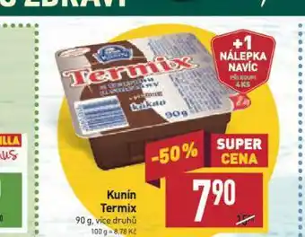 Billa Kunín termix nabídka