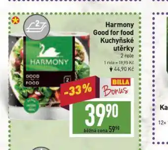 Billa Harmony kuchyňské utěrky nabídka