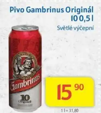 Kubík potraviny Pivo Gambrinus Originál 10 0,5L nabídka