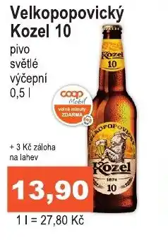 COOP DISKONT Velkopopovický Kozel 10 nabídka