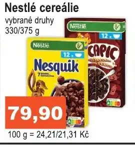 COOP DISKONT Nestlé cereálie nabídka