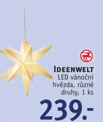 Rossmann IDEENWELT LED vánoční hvězda, různé druhy, 1 ks nabídka
