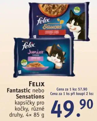 Rossmann FELIX Fantastic nebo Sensations kapsičky pro kočky nabídka