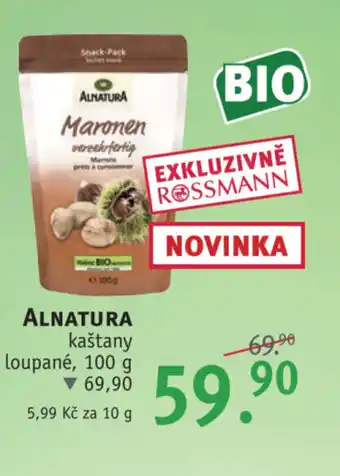 Rossmann ALNATURA kaštany loupané, 100 g nabídka