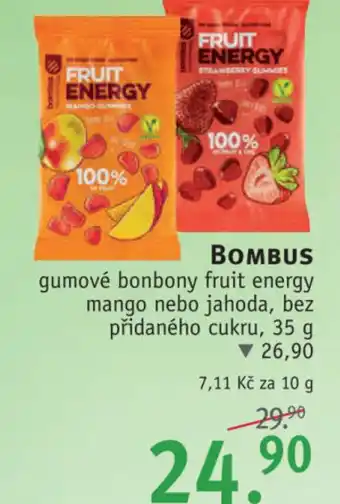 BOMBUS gumové bonbony fruit energy